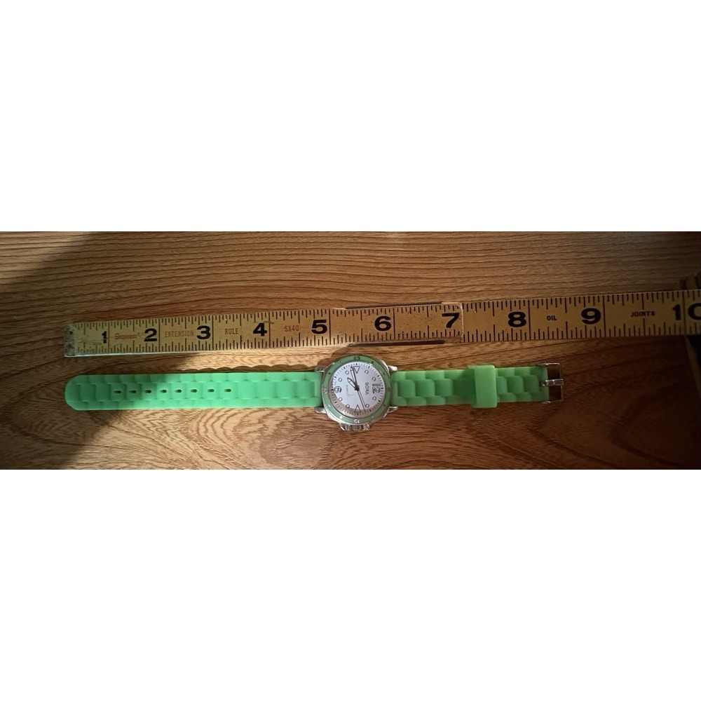 Bora Green‎ Quartz Silicone Band Wristwatch Unisex Works - Needs Battery - Picture 6 of 6